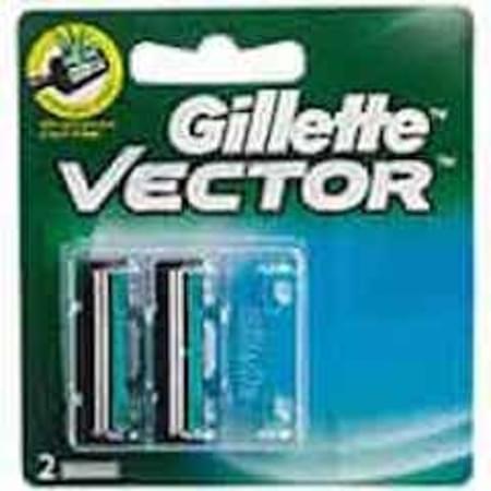 Gillette Vector Plus Manual Shaving Razor Blades (cartridge) 2 Pieces